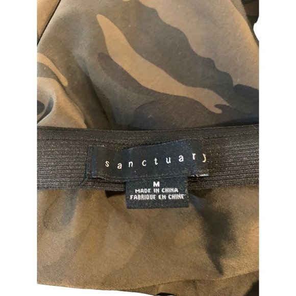 Medium Sanctuary Women's Green Camo Pull On Midi Skirt A-Line - Picture 6 of 6